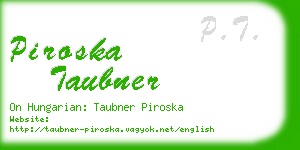piroska taubner business card